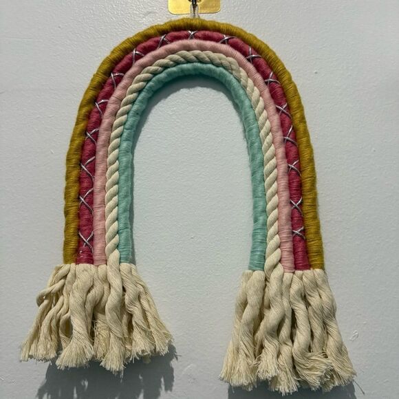 RAINBOW MACRAME WALL HANGING – MULTICOLOR BOHO DECOR, HANDMADE STYLE - Picture 15 of 17
